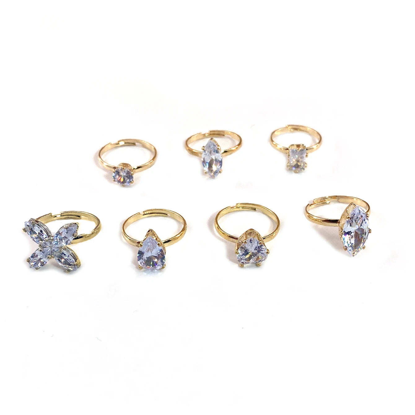7-Piece Zircon Toe Rings