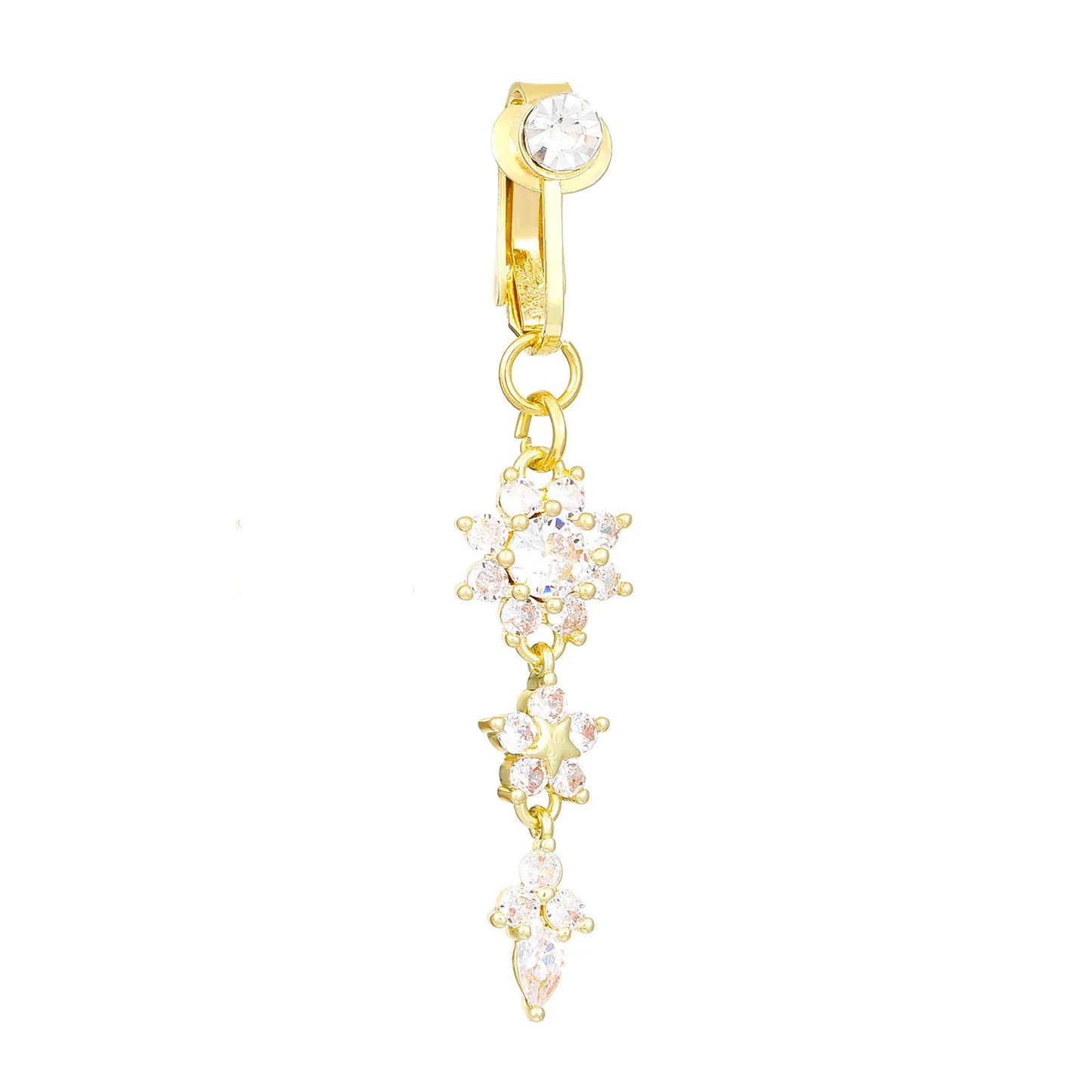 Clip on Belly Button Ring Butterfly