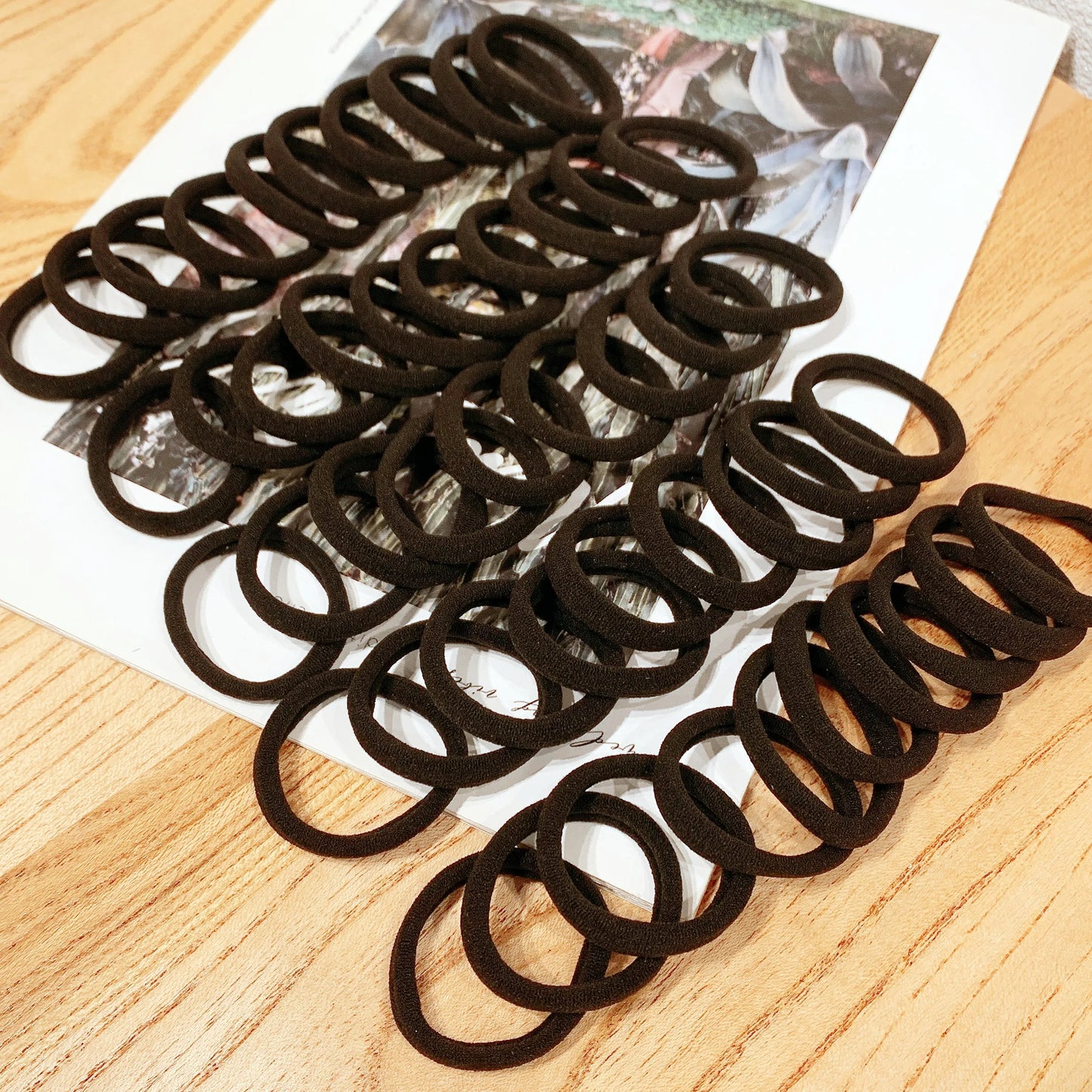 50/100 pieces of black and white hair bands, women's hair accessories