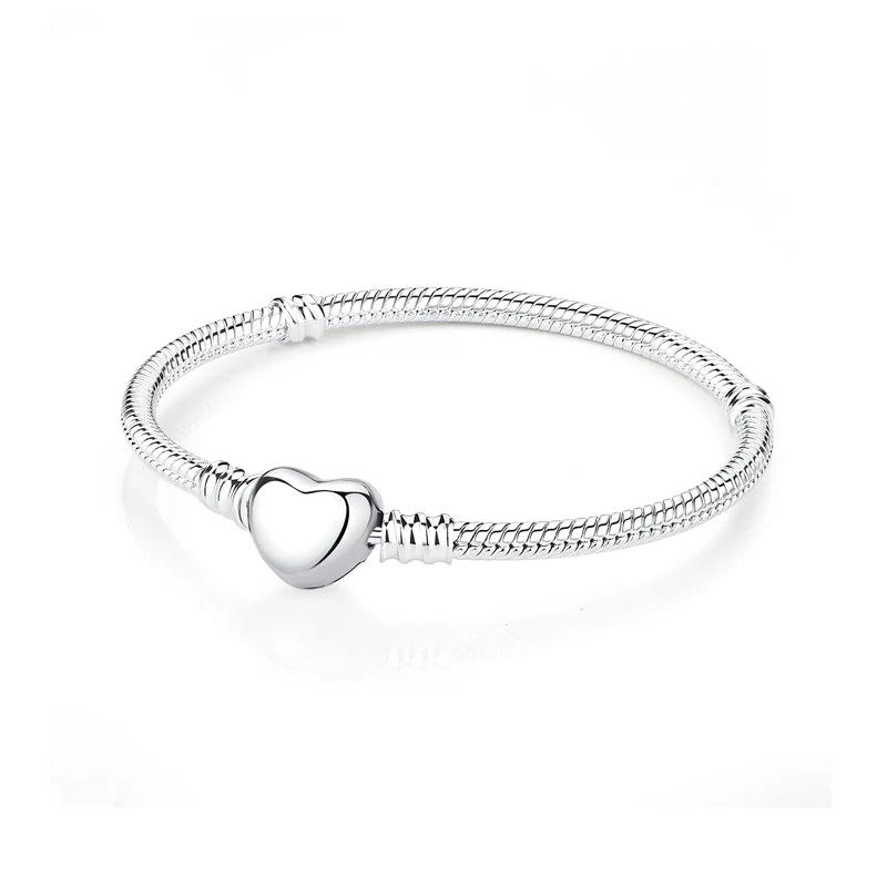 Original 925 Sterling Silver Bracelets Bangles Love