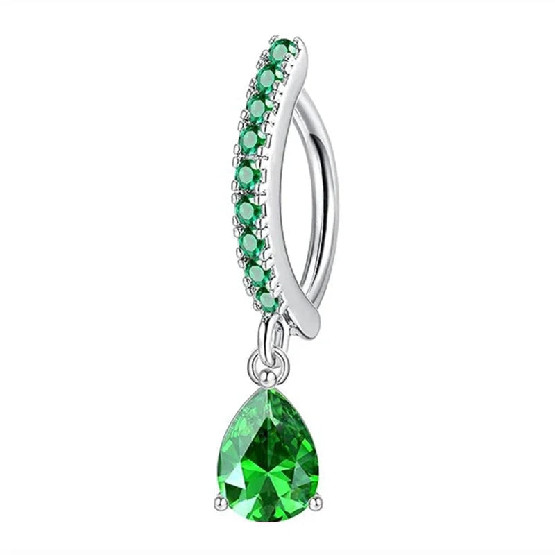 1PCS Heart Crystal Belly Button Rings