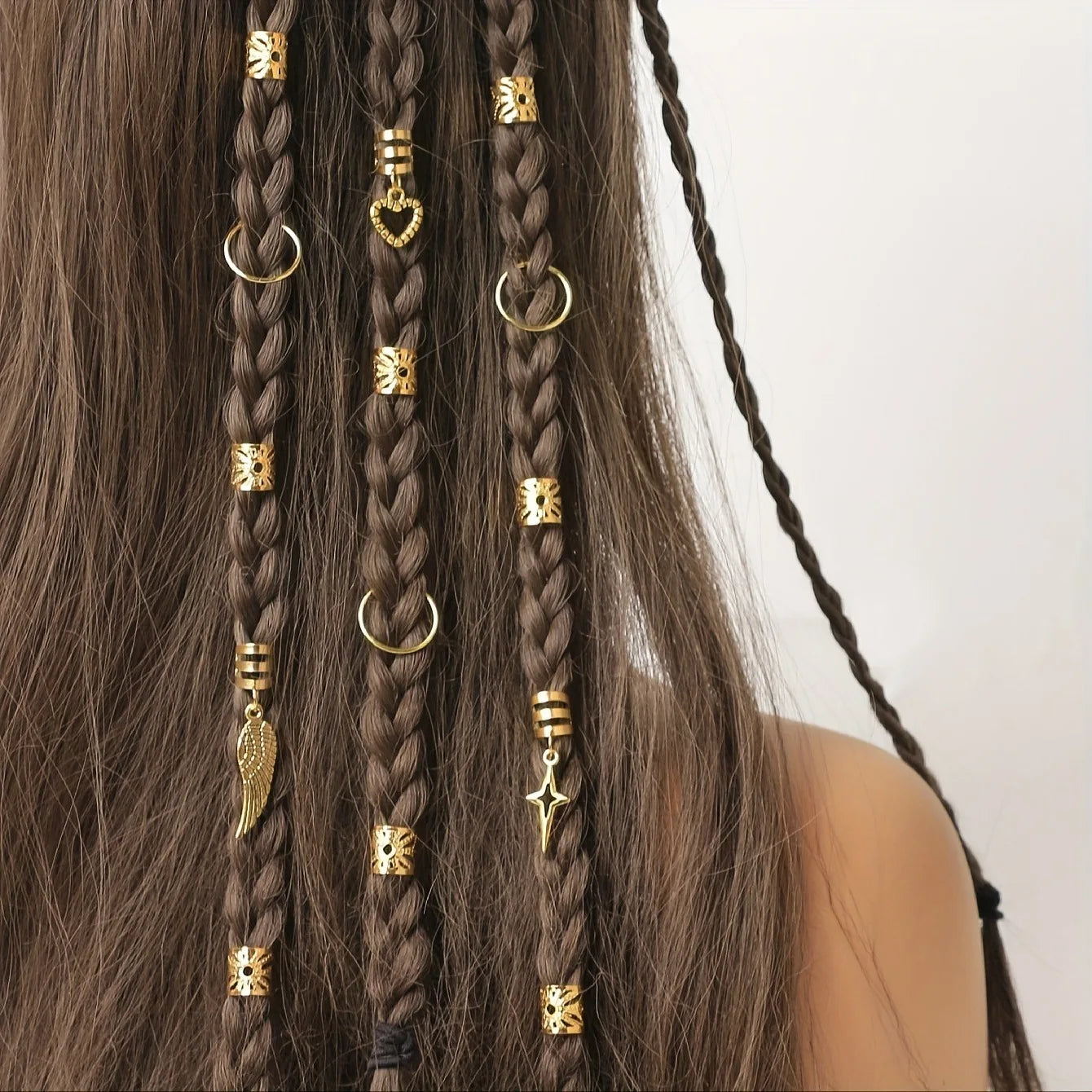 45pcs Alloy Braid Hair Ring Dreadlock Hair Ring - Hippie Style Hair Accessories