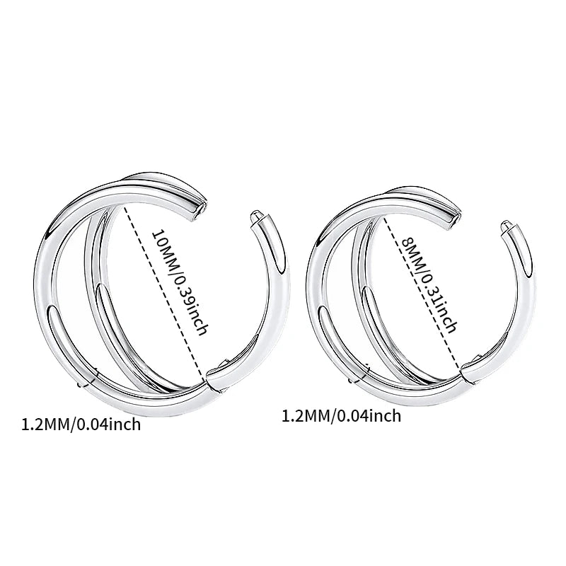 Nose Rings Hoops Double Septum Rings