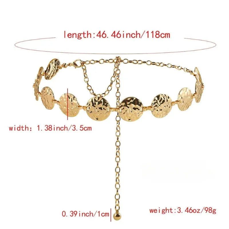 Women's Metal Waist Belt – Elegant Slim Style