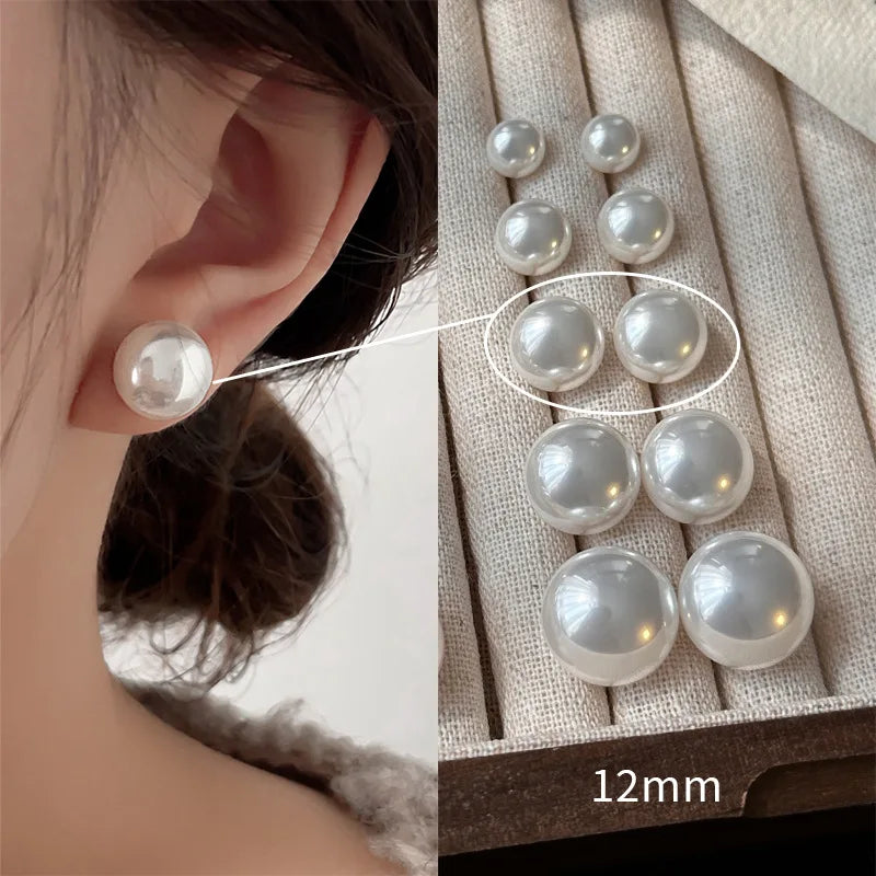 New 925 Sterling Silver Pearl Earrings