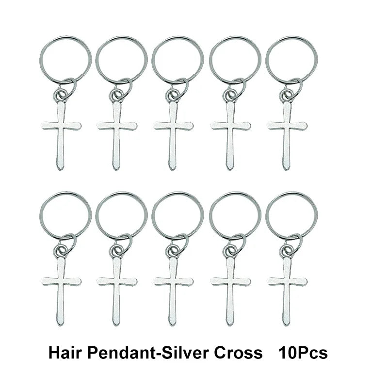 10-50Pcs 10-16mm Hair Rings Metal African Braid Dreadlocks Bead Hair