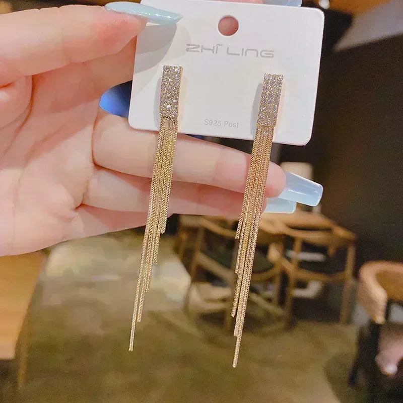 Simple Golden Metal Style Matte Hexagon Earrings