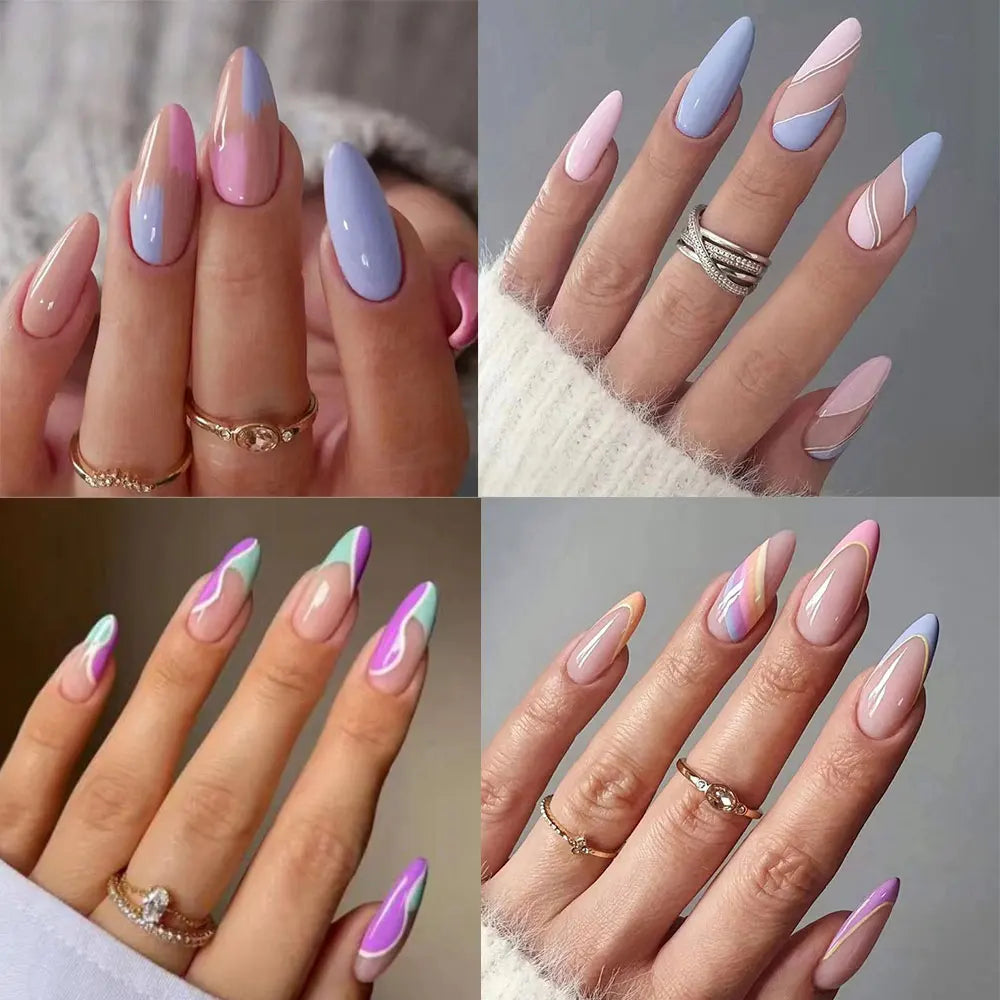 Simple French Wearable False Nails