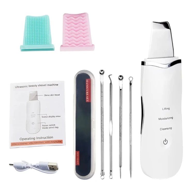 Electric Ultrasonic Skin Scrubber Vibration Face Spatula