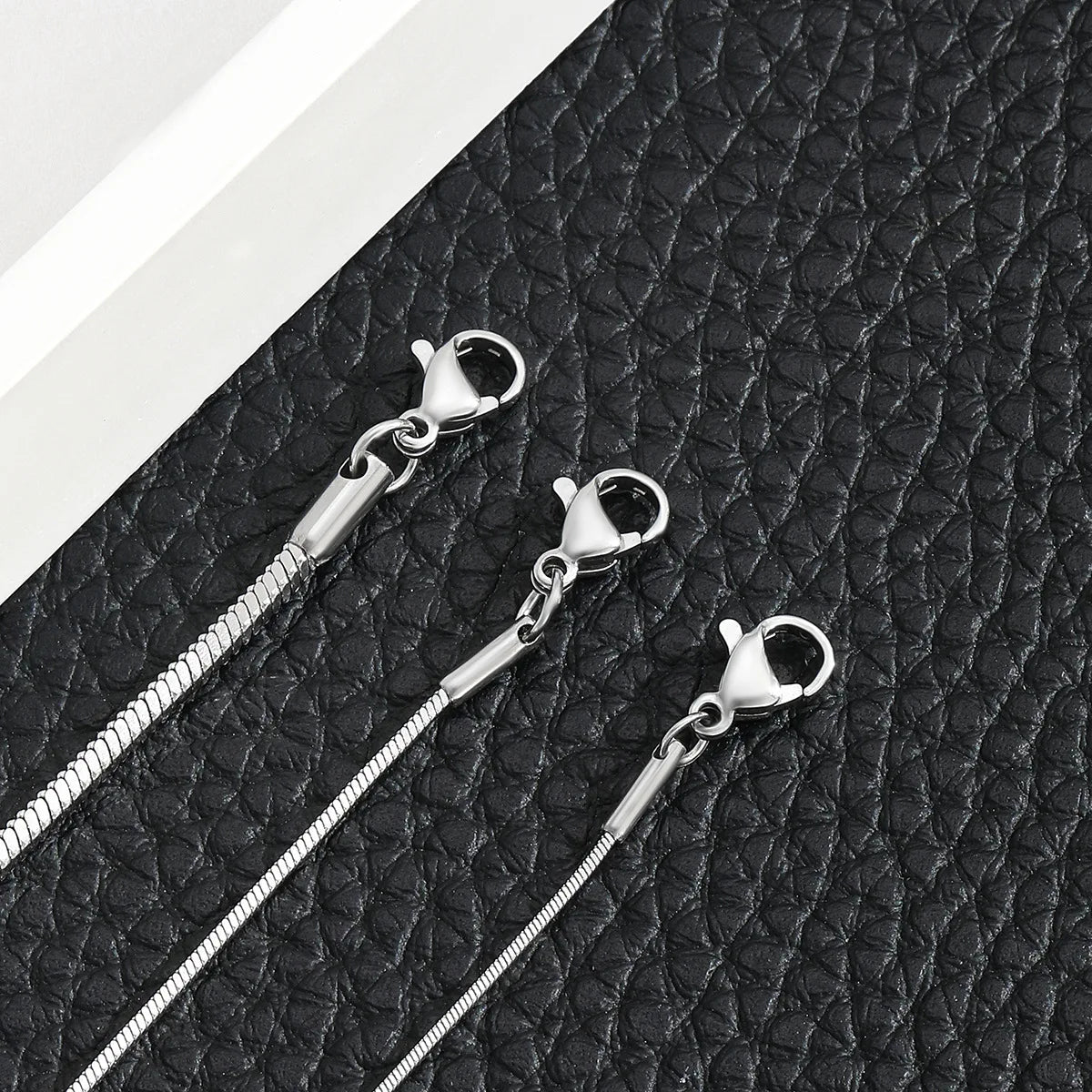 Silver Color Stainless Steel Square Snake Bone Chain