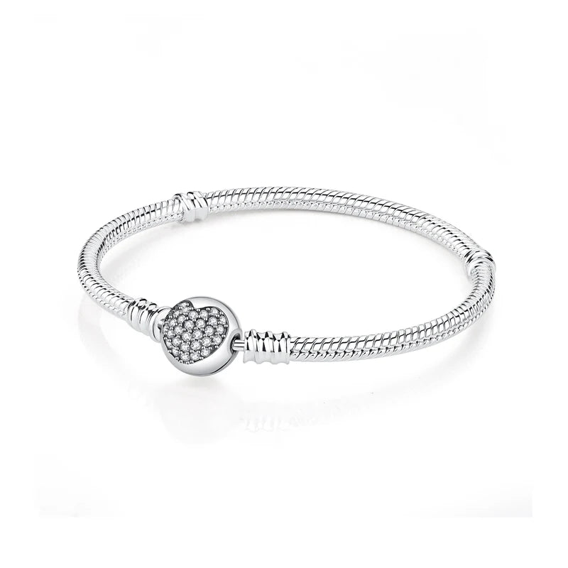 Original 925 Sterling Silver Bracelets Bangles Love