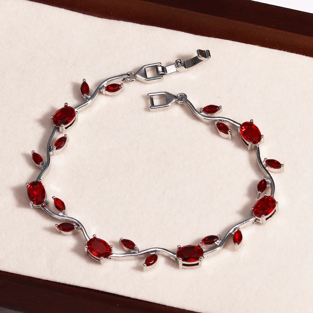 Luxury 16 Colors Sparkling Leaf Cubic Zirconia