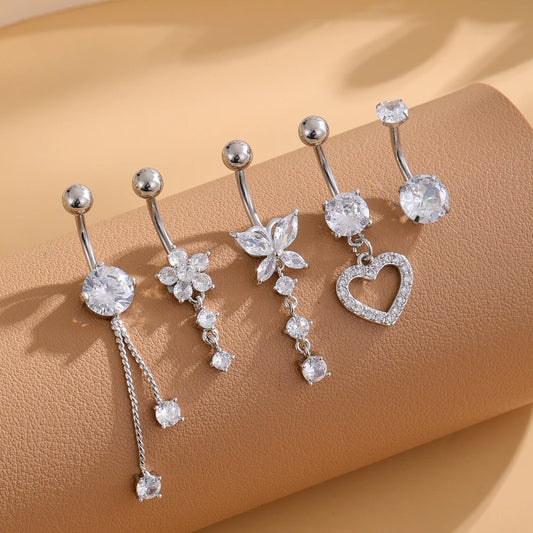5pcs Dangled Belly Button Rings