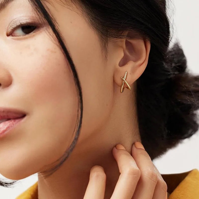 Gold Earrings for Women Trendy, 14K Gold Plated