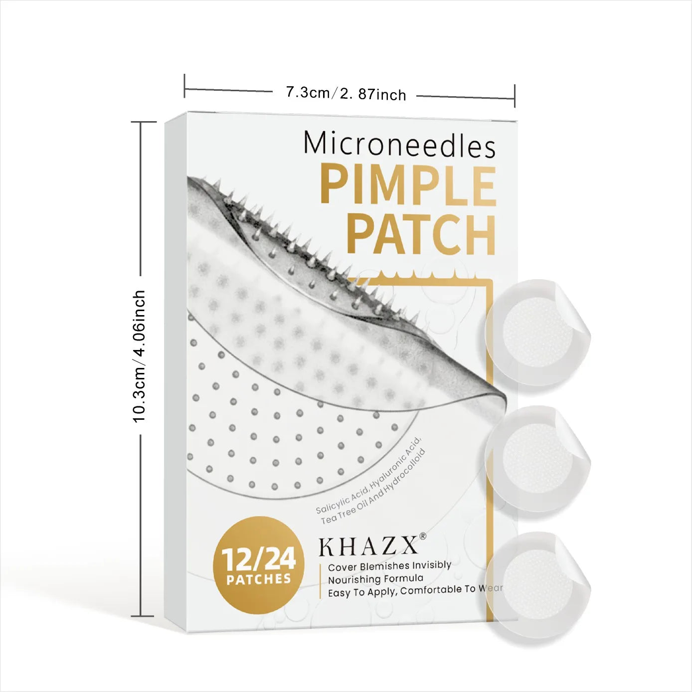 Micro Needle Pimple Patch (24 Pack) Hydrocolloid Micropoint Pimple Patch For Acne & Pimples Microdart Patch, Micro Dart Pimple P