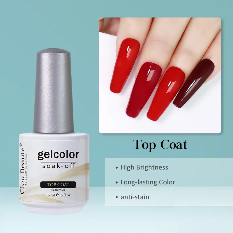 Clou Beaute Gel Nail Polish Neon Brown Royal Blue Red Green Pastal Nude Nail Art Varnishes Gel Lacquer HEMA/TPO FREE UV Gel Nail