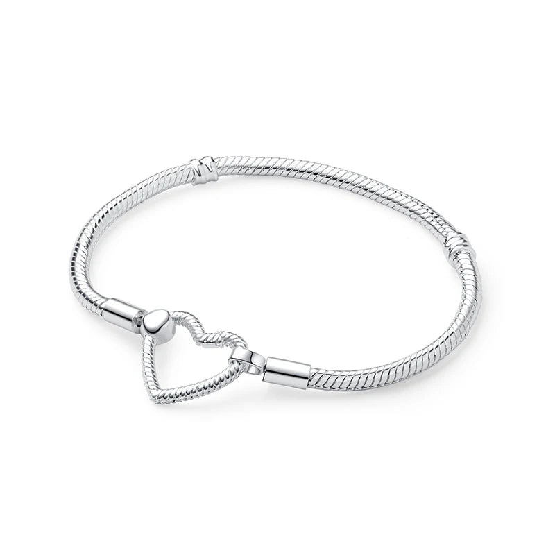 Original 925 Sterling Silver Bracelets Bangles Love
