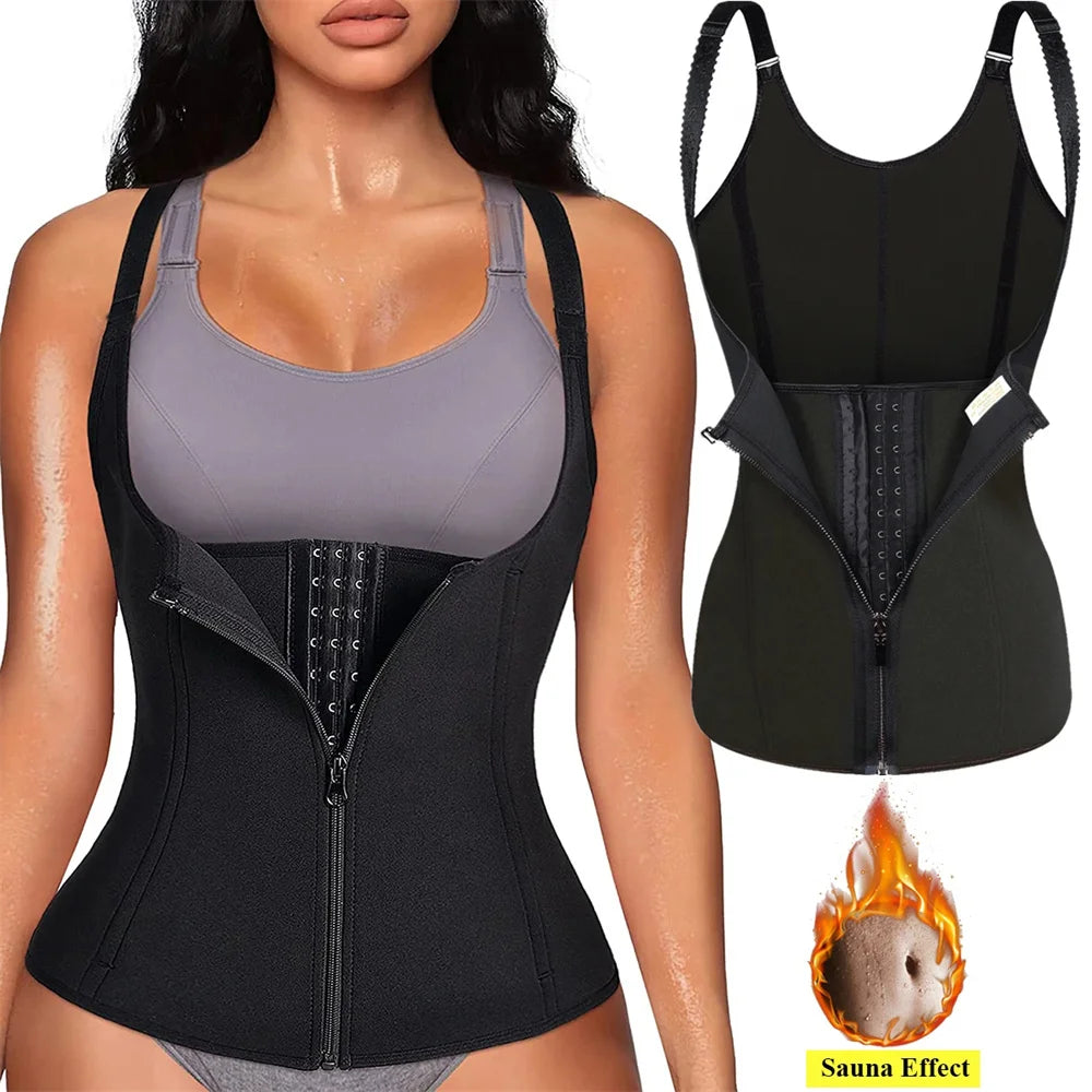 Zipper Waist Trainer Tank Top for Women