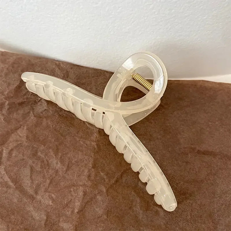 13cm Large Hair Claw Clip for Women Fashion Acrylic Summer Hairpin Elegant Hair Clips Girls Hair Accessories Shark Clip