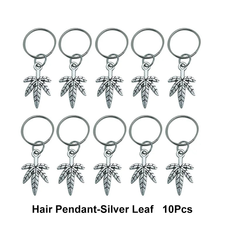 10-50Pcs 10-16mm Hair Rings Metal African Braid Dreadlocks Bead Hair