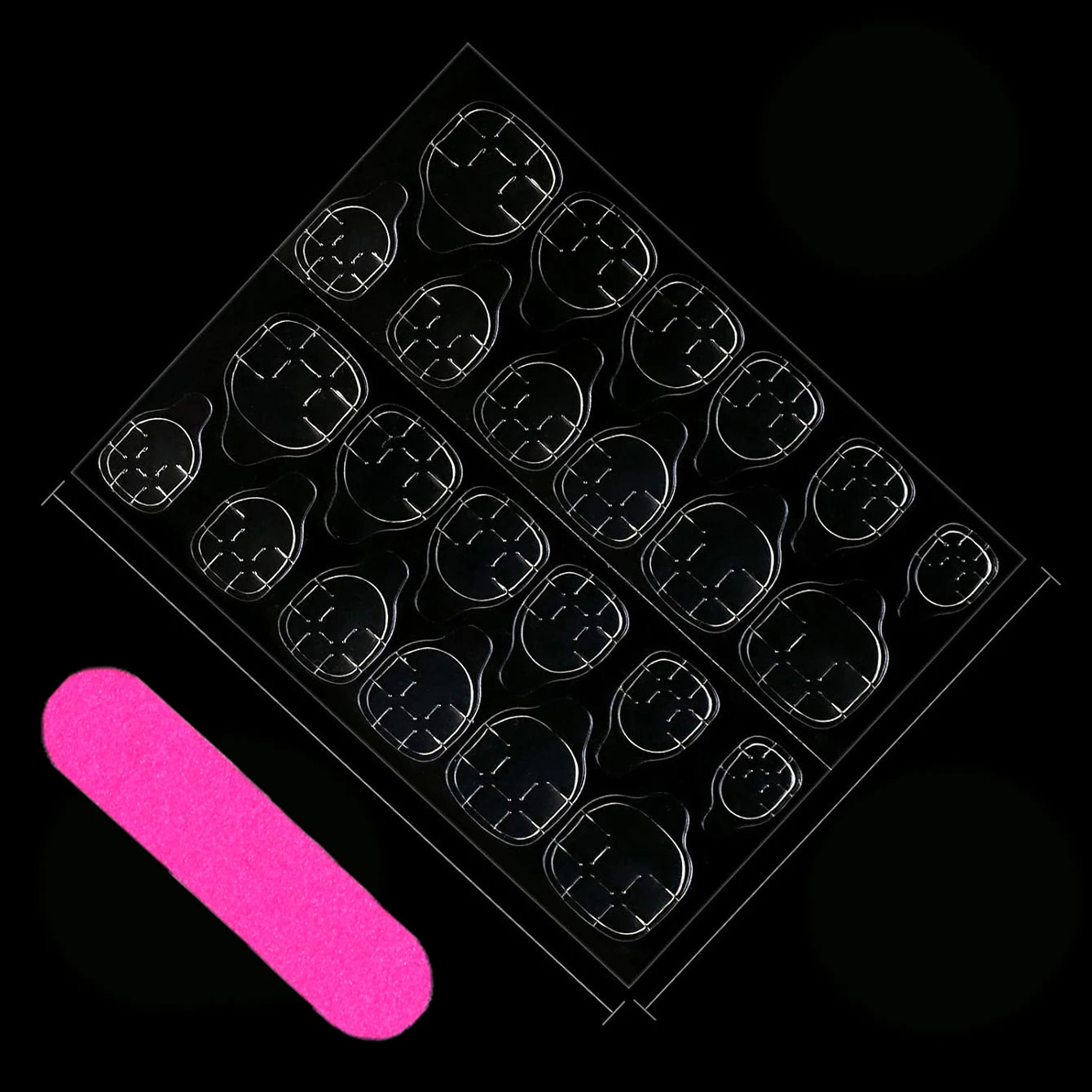 Short Press on Nails, BettyCora Square 24 Pcs