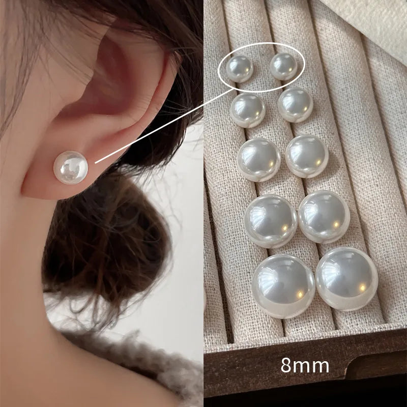 New 925 Sterling Silver Pearl Earrings