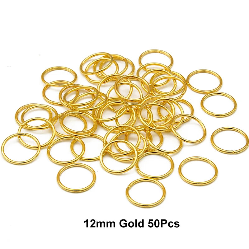 10-50Pcs 10-16mm Hair Rings Metal African Braid Dreadlocks Bead Hair