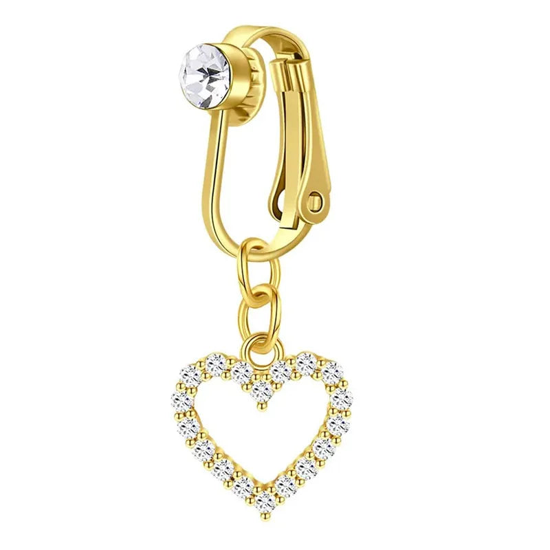 Clip on Belly Button Ring Butterfly