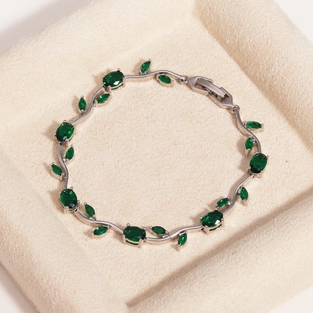 Luxury 16 Colors Sparkling Leaf Cubic Zirconia
