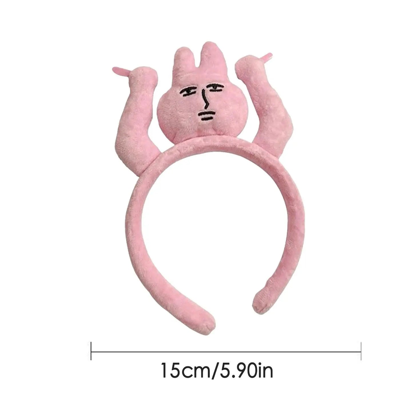 1-3PCS Headbands New Pink Bunny Hair Band Quirky Fun Plush Headband