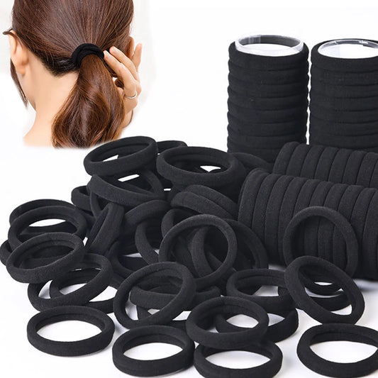 50/100 pieces of black and white hair bands, women's hair accessories