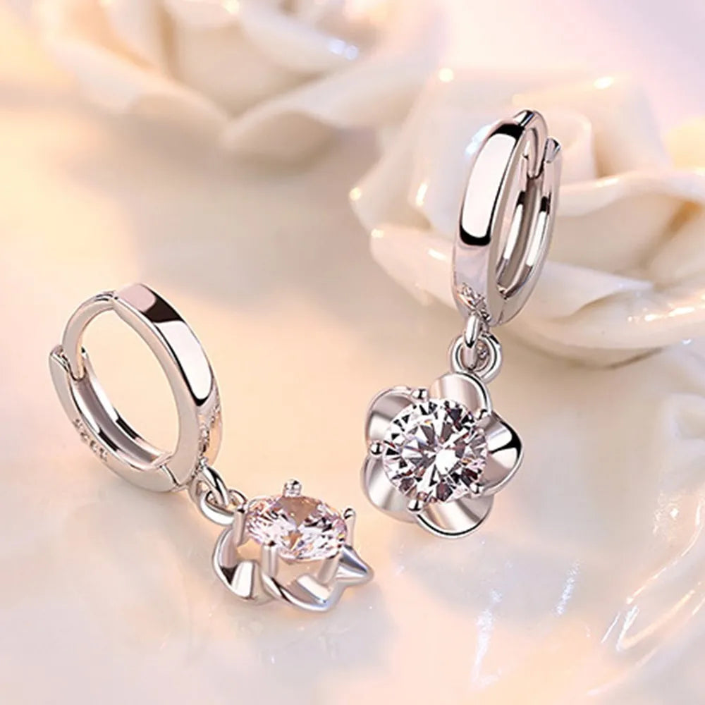 925 Sterling Silver Earrings Jewelry High Quality Retro