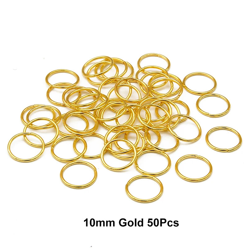 10-50Pcs 10-16mm Hair Rings Metal African Braid Dreadlocks Bead Hair