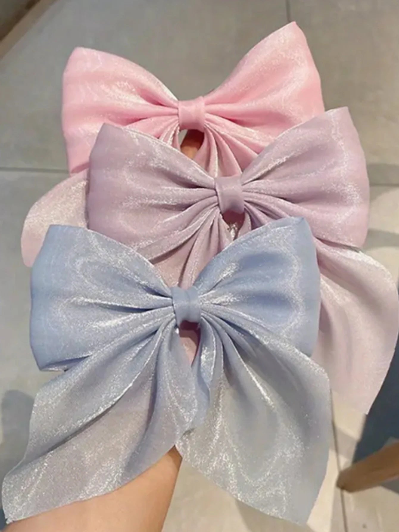 Bow Tassel Hair Barrettes Set – 3 Pieces