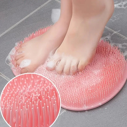 Exfoliating Foot Brush and Back Scrubber Anti-Slip Suction Cup - Deep Cleansing and Exfoliating