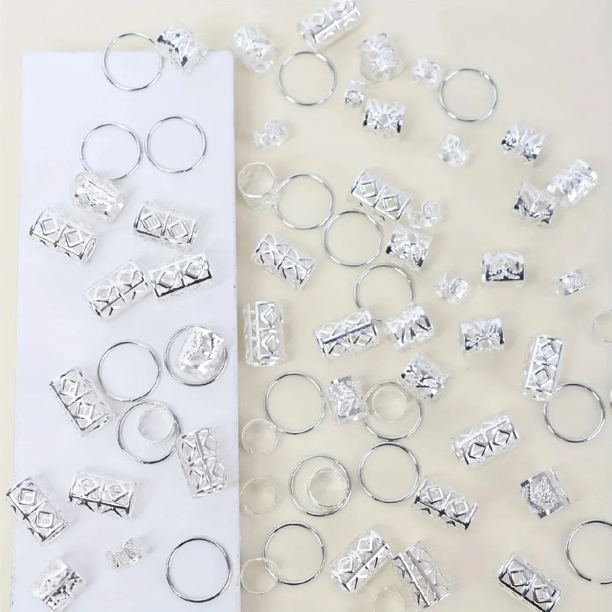 80pcs Dreadlock Hair Beads - Stylish Alloy Hair Accessories