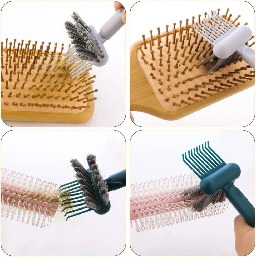 1/2 Pcs Hair Brush Cleaning Tool 2-In-1 Comb Cleaning Brush