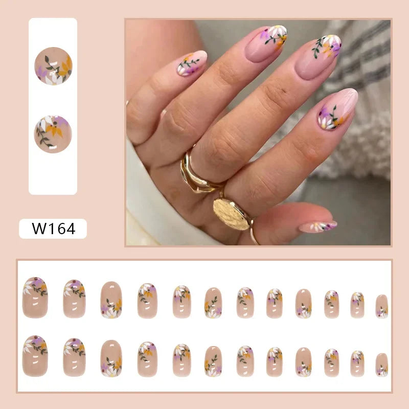 Simple French Wearable False Nails