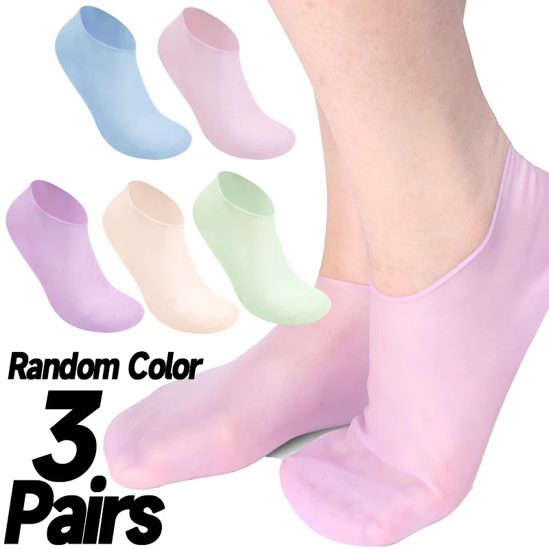 Silicone Moisturizing Foot Socks – Spa Gel Care