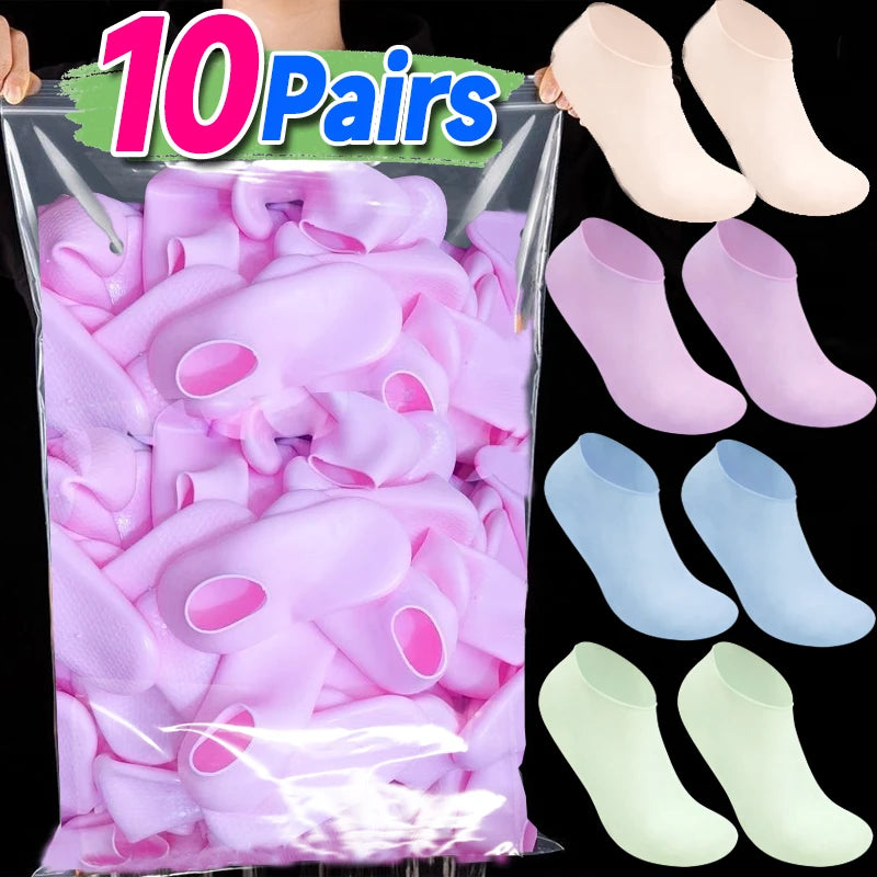 Silicone Moisturizing Foot Socks – Spa Gel Care