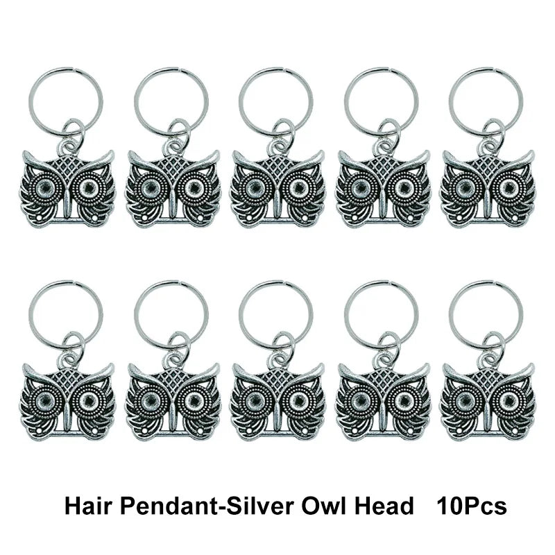 10-50Pcs 10-16mm Hair Rings Metal African Braid Dreadlocks Bead Hair