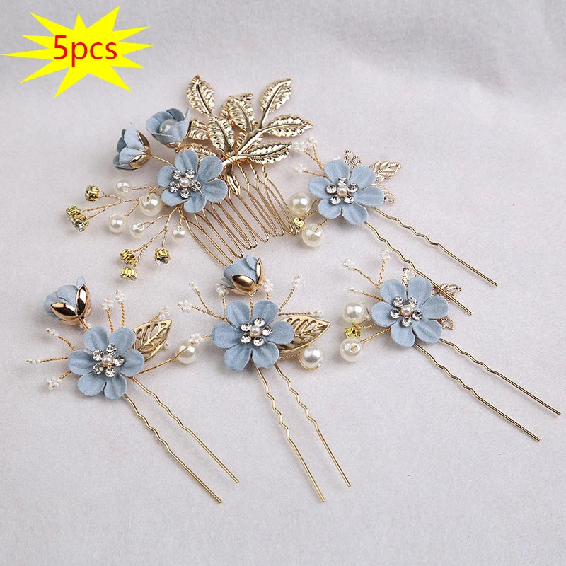 5Pcs/Set Bridal Hair Accessories for Women