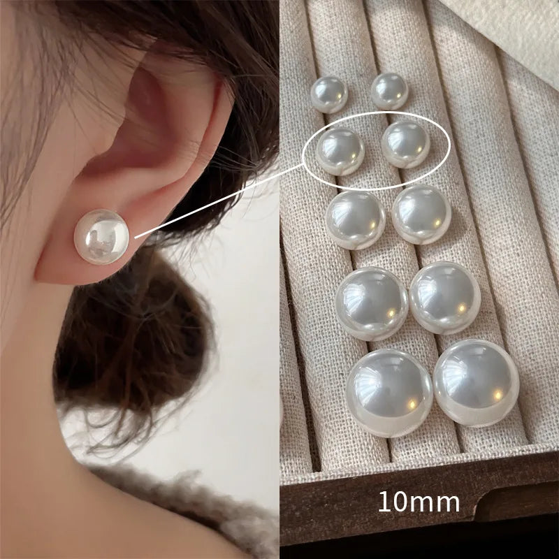 New 925 Sterling Silver Pearl Earrings