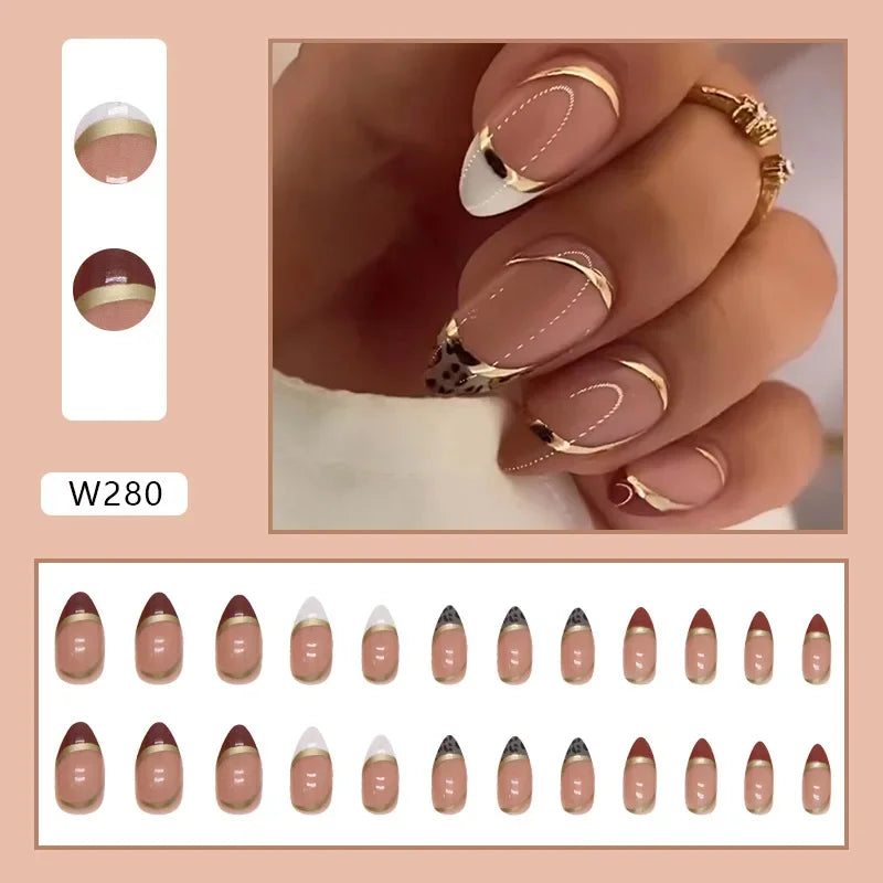 Simple French Wearable False Nails