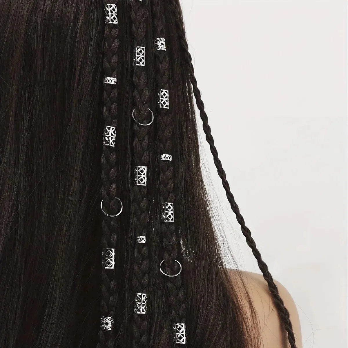 80pcs Dreadlock Hair Beads - Stylish Alloy Hair Accessories