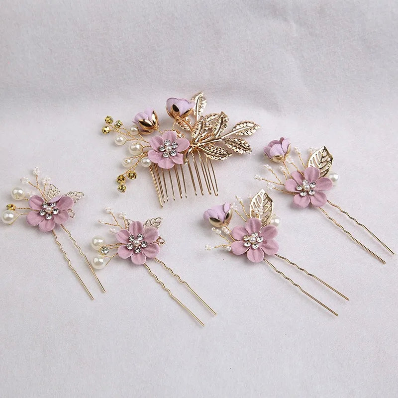 5Pcs/Set Bridal Hair Accessories for Women