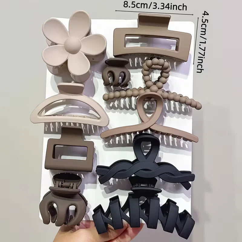 Set of 10 Hair Claw Clips – Versatile for Daily, Party, Beach, Beautiful Gift Friends