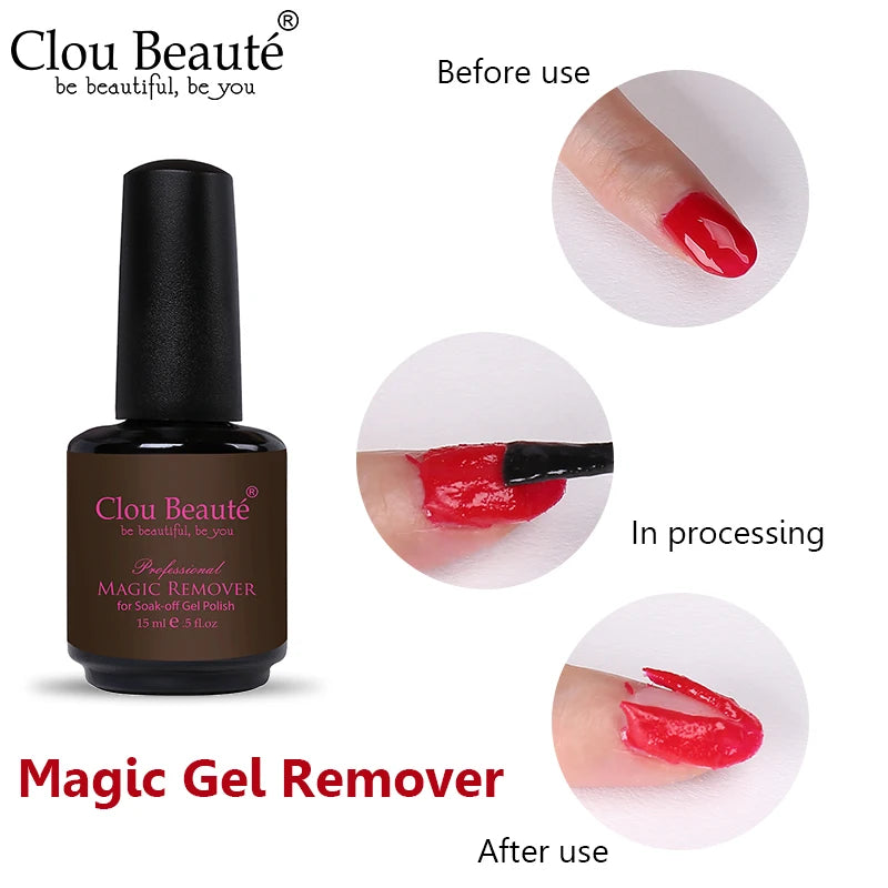 Clou Beaute Gel Nail Polish Neon Brown Royal Blue Red Green Pastal Nude Nail Art Varnishes Gel Lacquer HEMA/TPO FREE UV Gel Nail