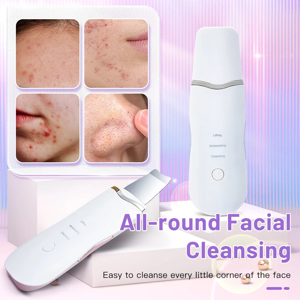 Electric Ultrasonic Skin Scrubber Vibration Face Spatula