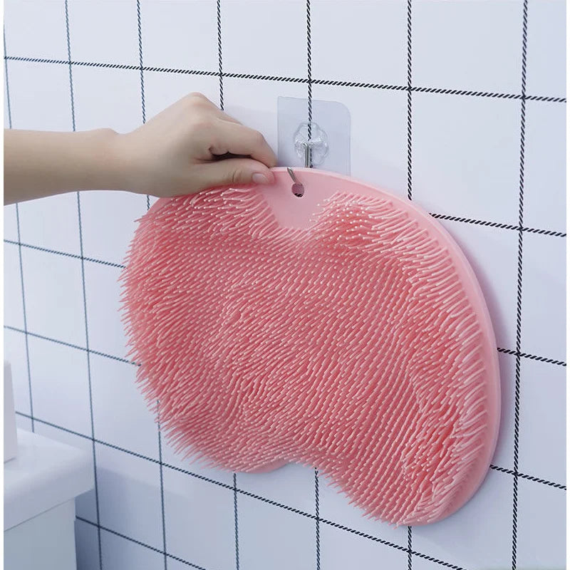 Exfoliating Foot Brush and Back Scrubber Anti-Slip Suction Cup - Deep Cleansing and Exfoliating